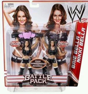 WWE Mattel Battle Pack The Bella Twins Brie Nikki w Divas Belt RARE 