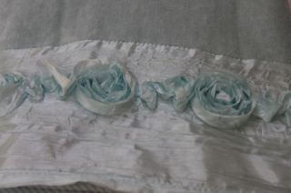 Croscill Rosie Embellished Bath Towel Set Spa Blue 3pc