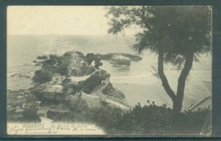 France 162 on Postcard Biarritz Bayonne 10 9 1909