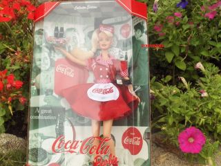 BARBIE♥1998 Coca Cola Car Hop Collector Edition 1st in Series 