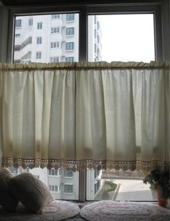 Vintage Hand Crochet Lace Cafe Kitchen Curtain 148x60cm