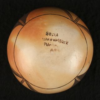   Indian Old Pottery Pot Signed Belva Wahwassuck Polacca Arizona