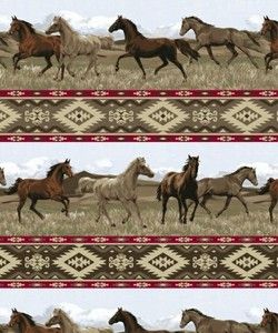   and Southwestern Design Fleece Fabric Aztec Rider Baum Textiles