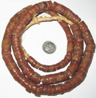 BEAUTIFUL OLD STRAND AFRICAN GHANA~ ABO  BAUXITE TRADE BEADS