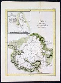 1780 Cook Antique Map Avacha Petropavlovsk Bay Russia