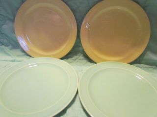 Luray Pastels Bread and Butter Plates Green Yellow