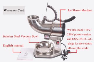   Professional Ice Crusher Shaved Snow Cone Maker Machine New H8