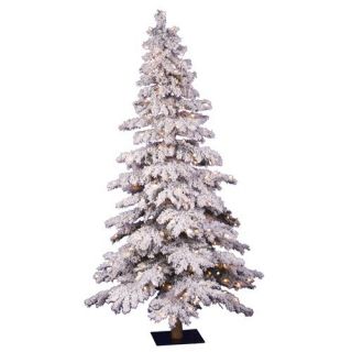 Vickerman Flocked Spruce Alpine 72 Artificial Christmas Tree with 