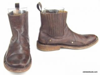 Bed Stu Bedstu Cobbler Distressed Brown Leather Half Chelsea Boots Men 