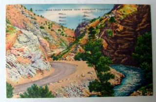 Evergreen Colorado Postcard Bear Creek Canyon