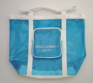 Dolce Gabbana Light Blue Beach Bag Large Tote