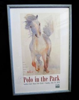 Beatrice Bulteau Signed Fantastic Polo in The Park 1989 Horse Poster 