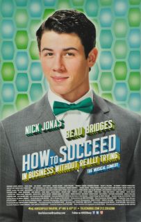 How to Succeed Broadway Window Card Nick Jonas Beau Bridges