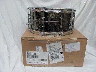 Ludwig Black Beauty 6 5x14 Hammered Snare Drum LB417KT Tube Lugs