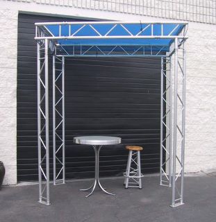 Global Truss I Beam Booth Package with Blue Tarp Roof