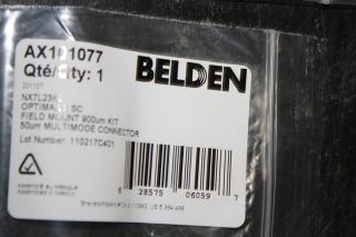 Belden AX101077 Optimax 50um Multimode SC Fiber Optic Connector NIB 