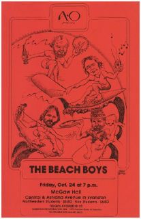 BEACH BOYS CHICAGO 1975 ORIGINAL CONCERT POSTER