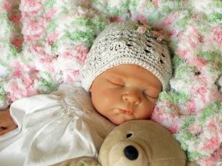 Reborn Adrie Stoete Serah Sleeping Preemie Baby Girl