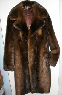 Great Arctic Beaver Fur Coat Men Sz 40 42 Very Good Warm