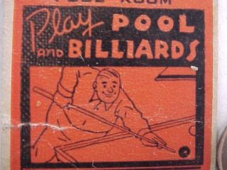 1930 40s Era Beavertown Pennsylvania Billiards Pool Room Barber Shop 