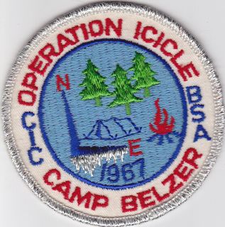 Vintage Boy Scouts Patches BSA Camp Belzer Operation Icicle CIC 