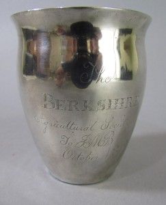 1819 Coin Silver Presentation Cup Cann B. Bement Pittsfield MA