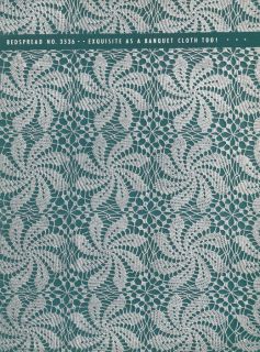 Vintage Crochet Pattern Motif Block Bedspread French