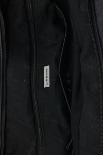 Giani Bernini Black Textured Leather Satchel Handbag Large BHFO