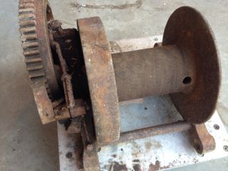 beebe bros brothers 5 ton hand crank cable winch
