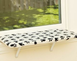   Cozy Fleece Pet Cat Window Shelf Bed Perch Seat /new open package item