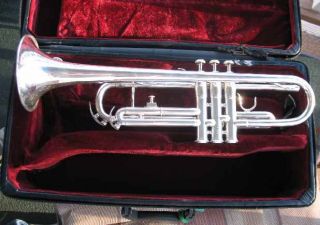 Besson series 1000, model 1110, silver plated trumpet w/ case