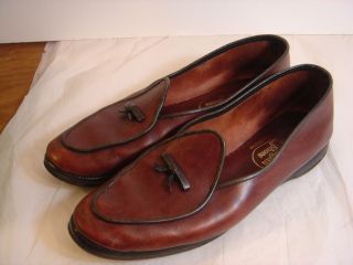 Belgian Shoes~ Womens Brown Leather Slip ons US 6.5B Euro 37