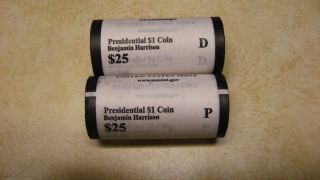2012  P&D Benjamin Harrison Presidential Dollar US Mint Rolls