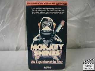 Monkey Shines VHS Jason Beghe George A Romero 023568087283