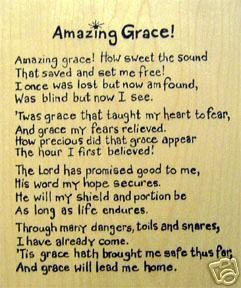 NW Amazing Grace How sweet the sound Rubber Stamp