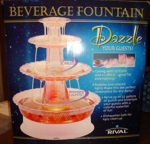 RIVAL Electric Punch Beverage Drink Fountain Party Wedding Holiday 