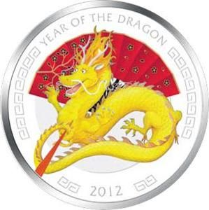 Niue 2012 2$ Year of the Dragon 2012 1Oz Proof .999 Silver Coin