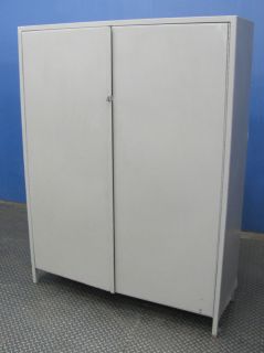 Heavy Duty Bi Fold 2 Door Storage Cabinet 48 x 16 x 64