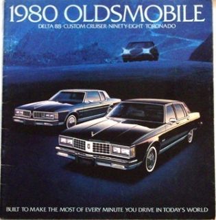 1980 80 Oldsmobile Full Size Models Original Brochure