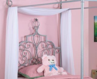 Twin Canopy Bedroom Youth Princess Rebecca Bed Set