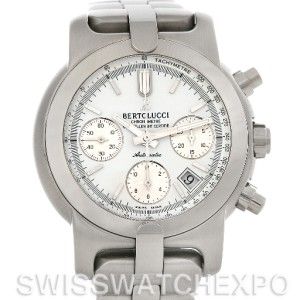 Bertolucci Uomo Chronograph Stainless Steel Automatic Mens Watch 