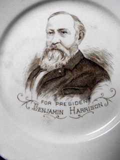 1888 Harrison Morton Presidential VP Campaign Plates
