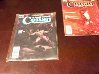 Lot of 2 Mint Condition Conan The Barbarian Magazines in Plastic 208 