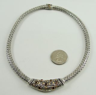 Samuel B Benham Royal Bali Sterling 18K Gold Silver Necklace Thai 
