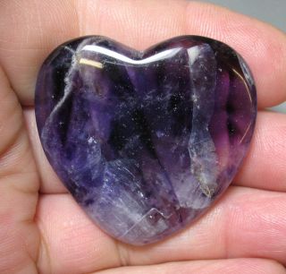Big Fluorite Flat Heart ~ 45mm ~ Crystal Healing
