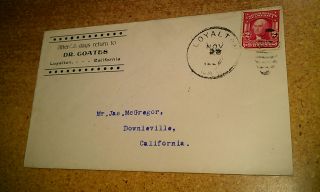 1907 Loyalton Sierra California Dr Goates CC Downieville Cover 