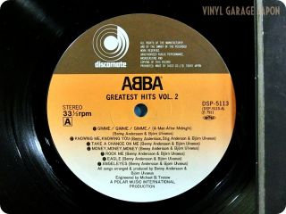 ABBA Greatest Hits Vol.2 Japan Press Benny Andersson OBI LP Z130