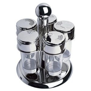 Berghoff Revolving Tabletop Spice Rack Stainless Steel Kitchen Chef 