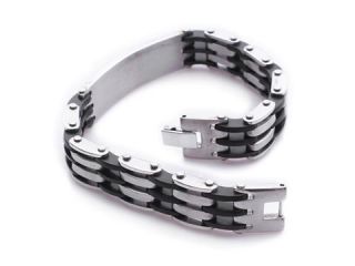 ID Bike Chain Stainless Steel Mens Bracelet 8 9 B336
