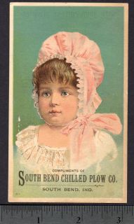 South Bend Chilled Plow 1800s Old Victorian Trade Card